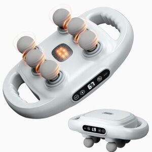 6-Head Handheld Fascia Gun Deep Tissue Massager | 9-Speed USB Rechargeable Muscl